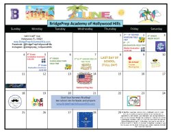 JUNE CALENDAR